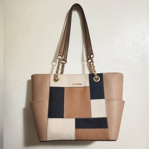 Calvin Klein Patchwork Large Tote Bag - Picture 1 of 6